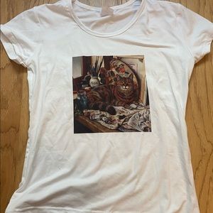 Cat painting shirt